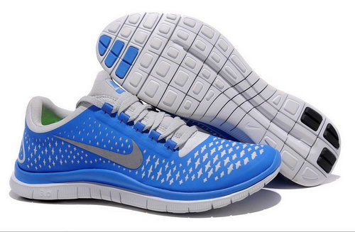 Nike Free Run 3.0 V4 Mens Blue Grey Silver Czech